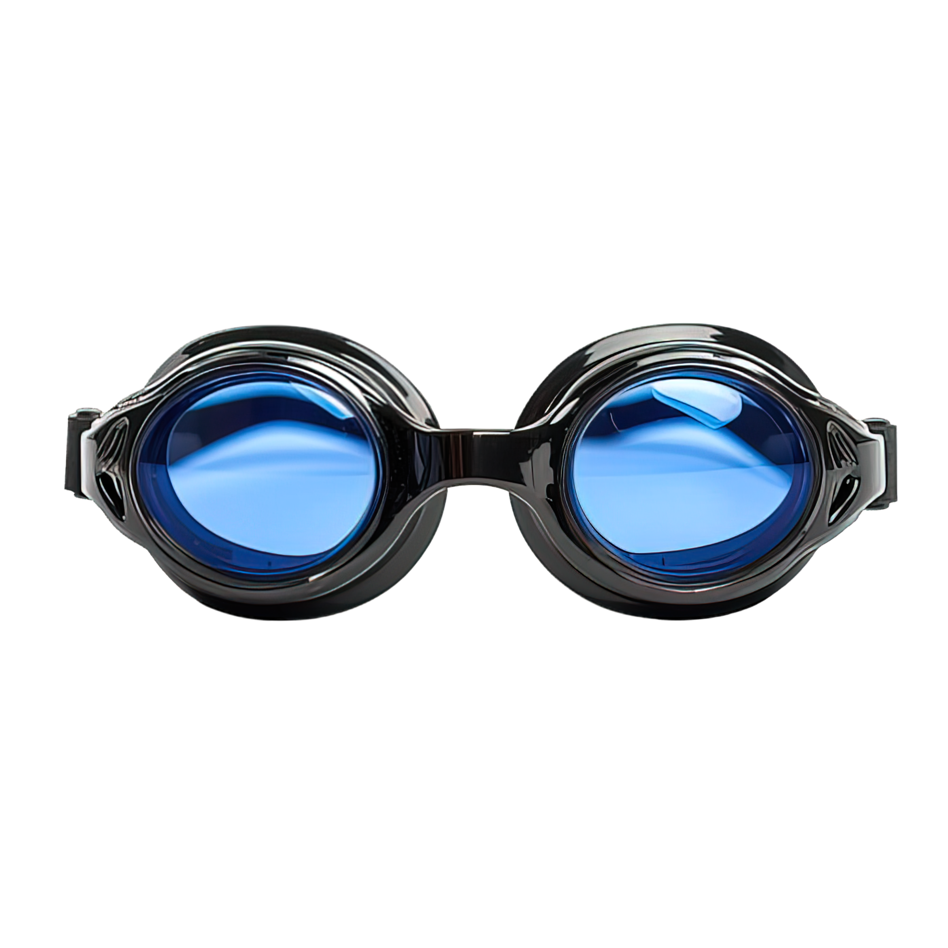 AI generated front view of swimming goggles isolated on transparent