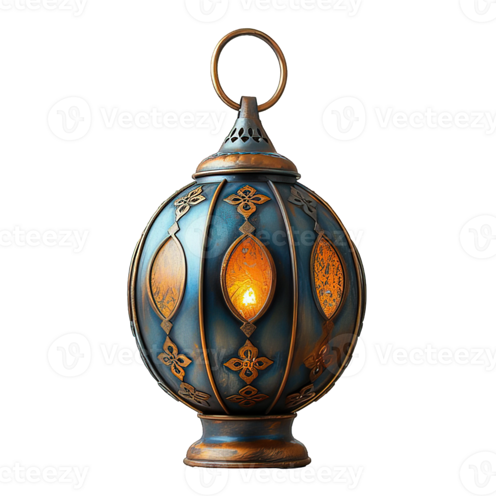 ai généré antique arabe lampe isolé sur transparent Contexte ,arabe lanterne png ,génératif ai