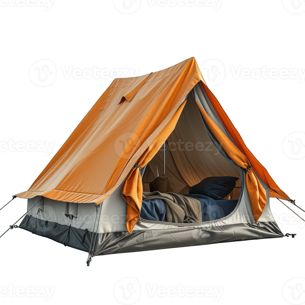 AI generated hiking tent isolated on transparent background ,tent png ,generative ai