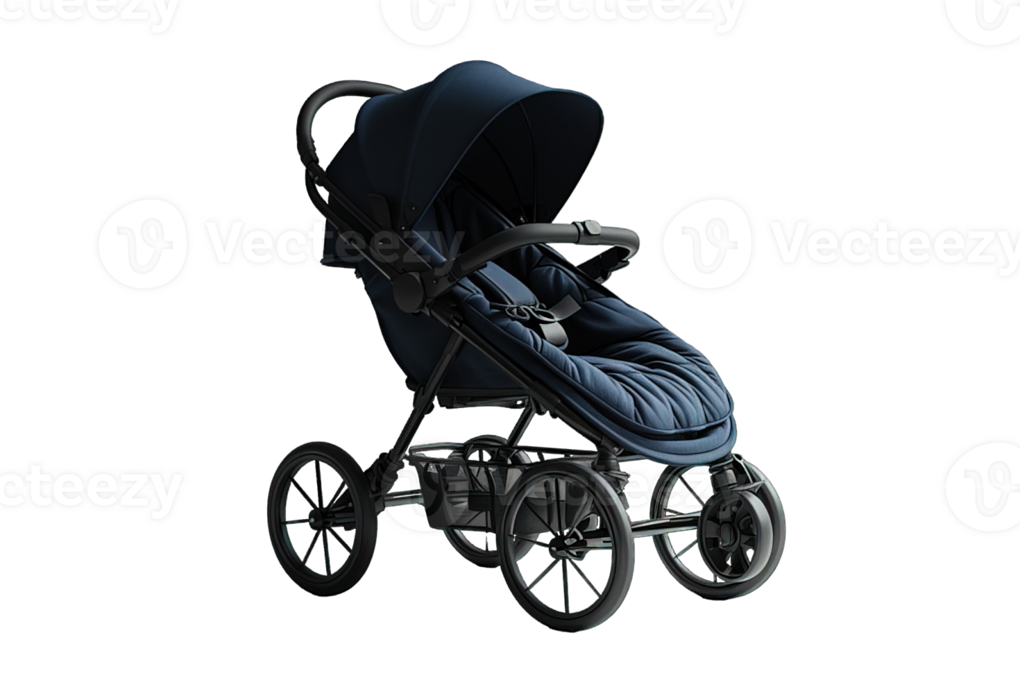 AI generated baby carriage isolated on transparent background ,baby stroller png ,generative ai