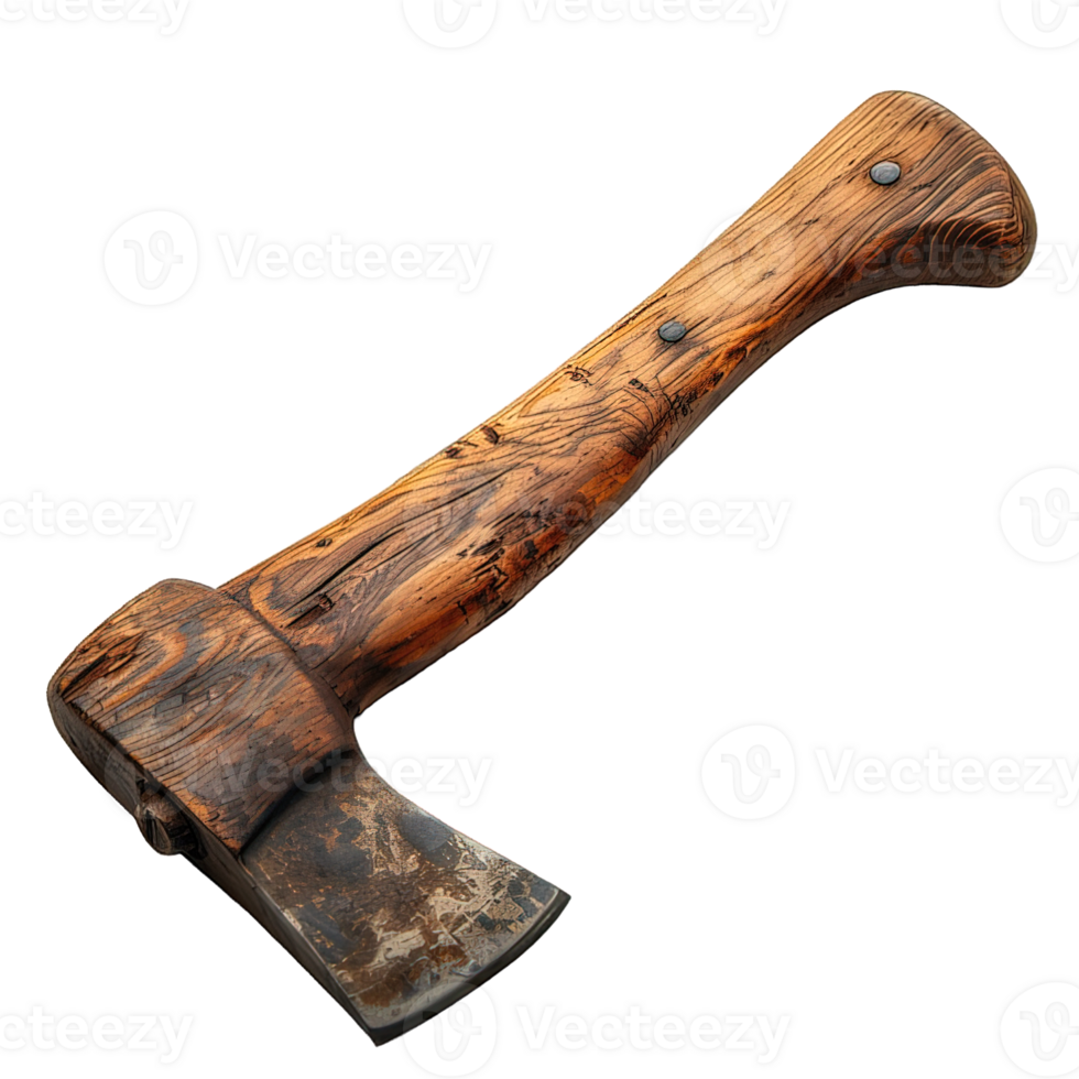 AI generated wood cutting ax isolated on transparent background ,axe png ,generative ai