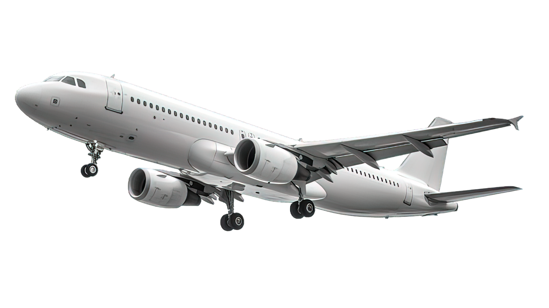 AI Generated Side View Of Commercial Airplane Isolated On Transparent ai-generated-side-view-of-commercial-airplane-isolated-on-transparent