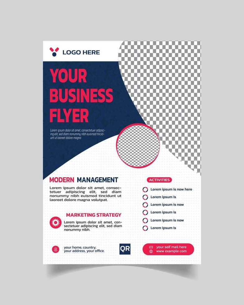 Minimalistic Corporate Flyer and Modern Leaflet Design  Elegant Business Flyer vector