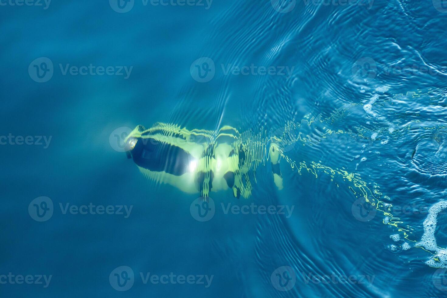 submarine underwater drone exploring the abyss photo