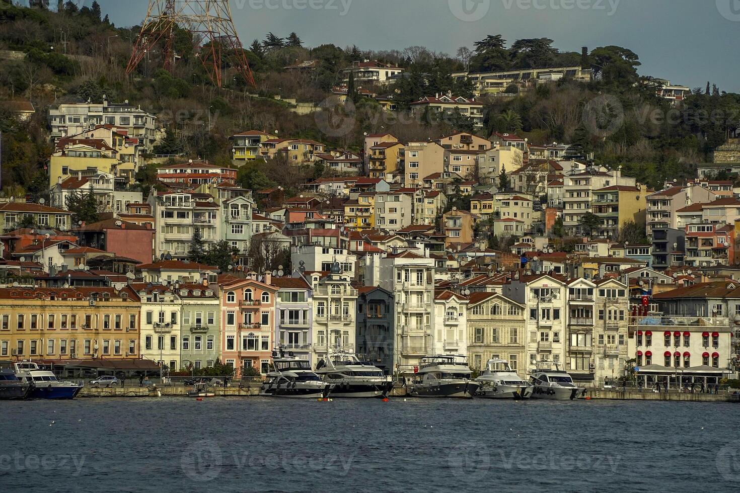 Bebek district view from Istanbul Bosphorus cruise photo