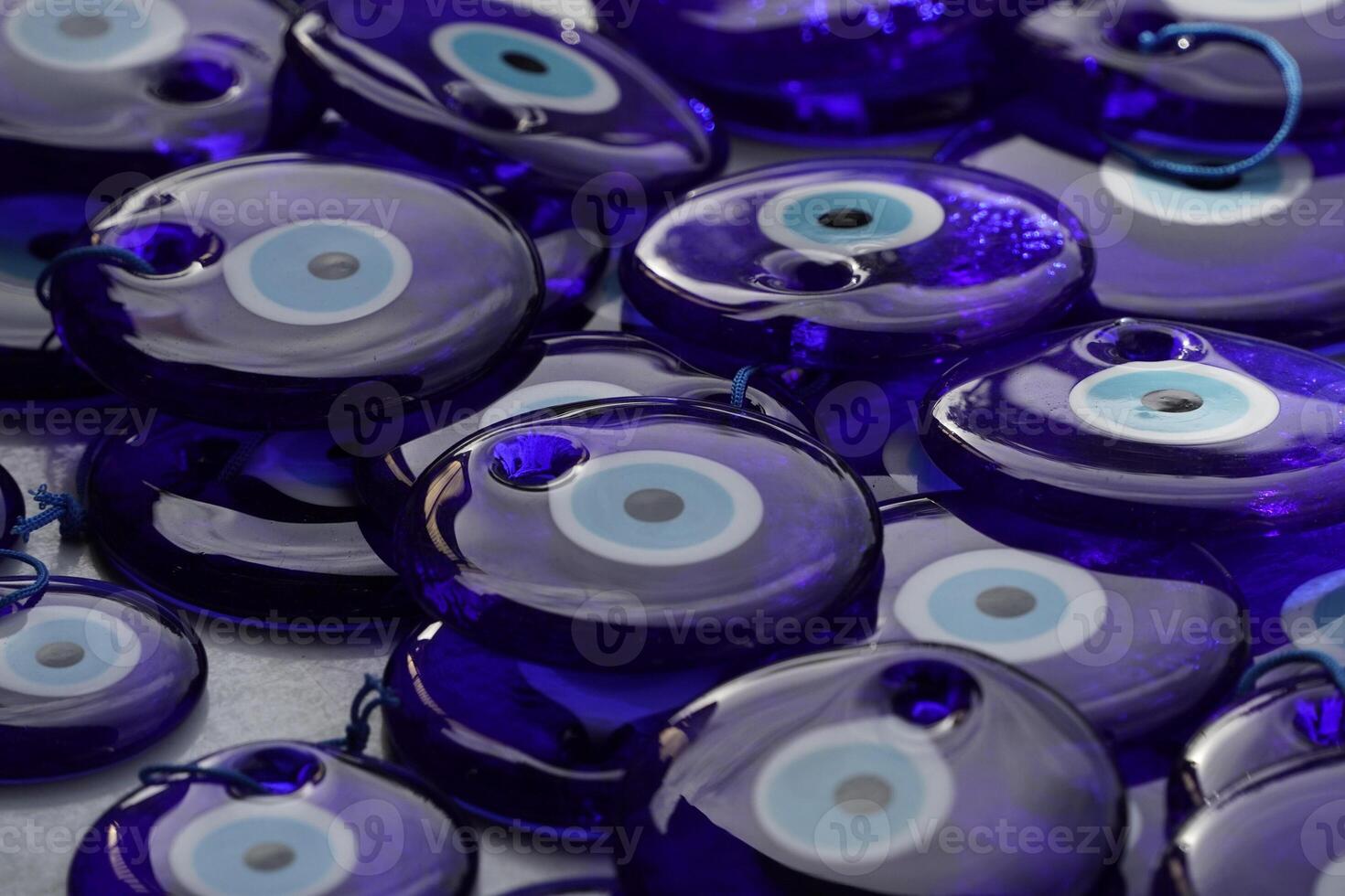 Nazar Big evil eye amulet bead in istanbul bazar photo