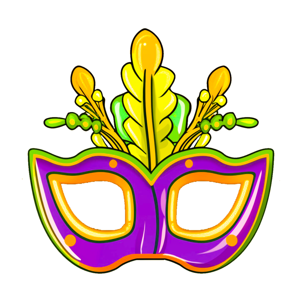 ai généré coloré carnaval masque gratuit png