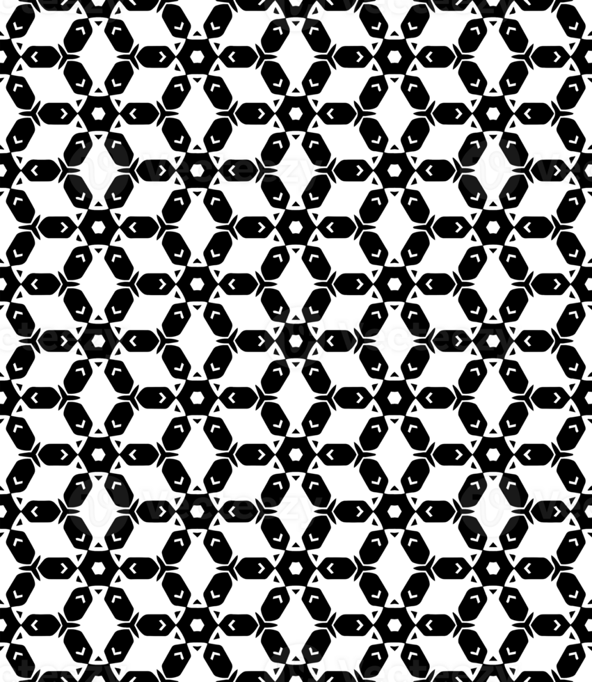 Black seamless abstract pattern. Overlay for background and backdrop. Ornamental design. PNG graphic illustration with transparent background.