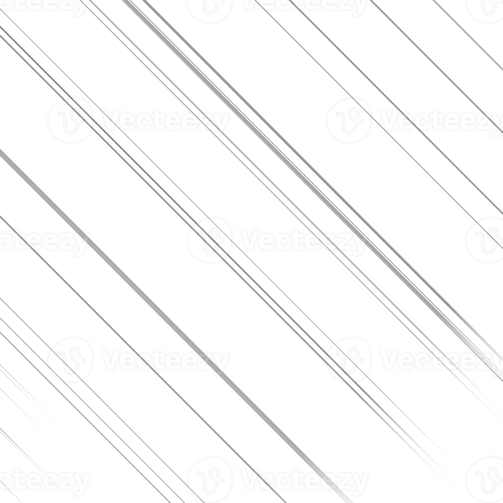 Black and white striped abstract background overlay. Motion effect. PNG graphic illustration with transparent background.
