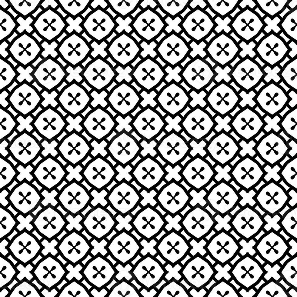 Black seamless abstract pattern. Overlay for background and backdrop. Ornamental design. PNG graphic illustration with transparent background.