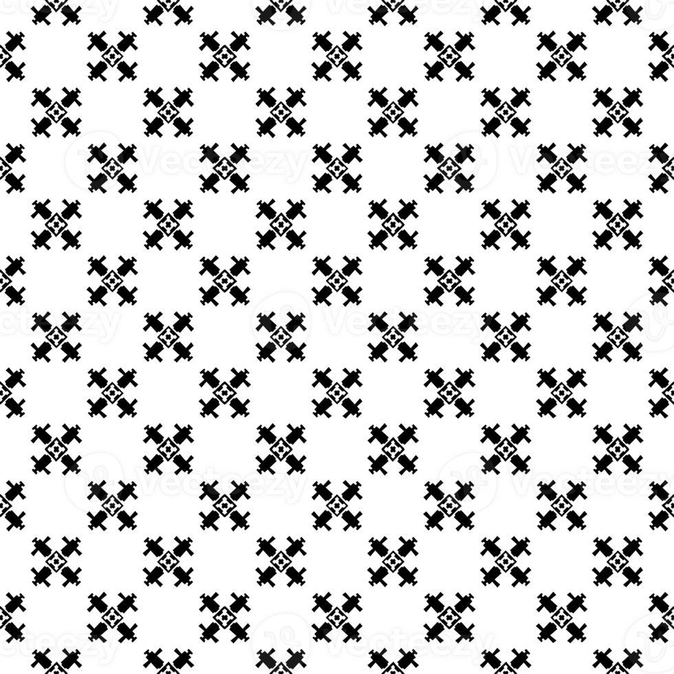 Black seamless abstract pattern. Overlay for background and backdrop. Ornamental design. PNG graphic illustration with transparent background.