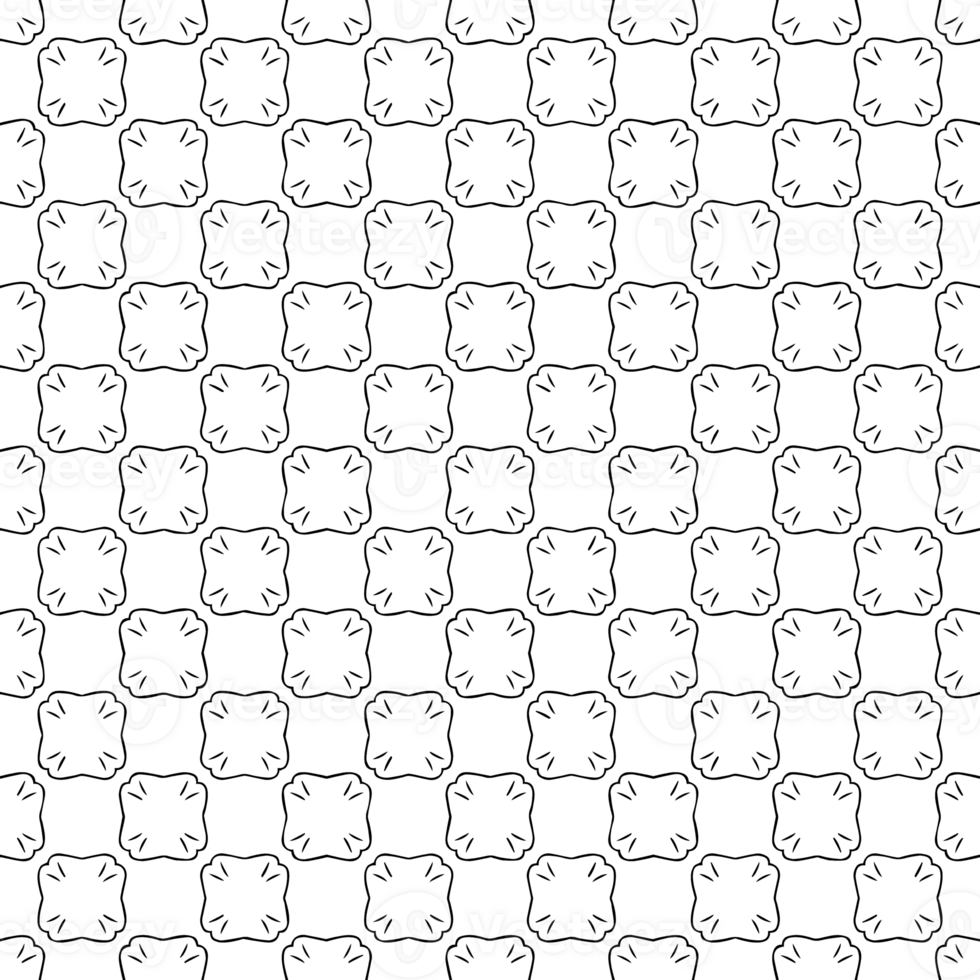 Black seamless abstract pattern. Overlay for background and backdrop. Ornamental design. PNG graphic illustration with transparent background.