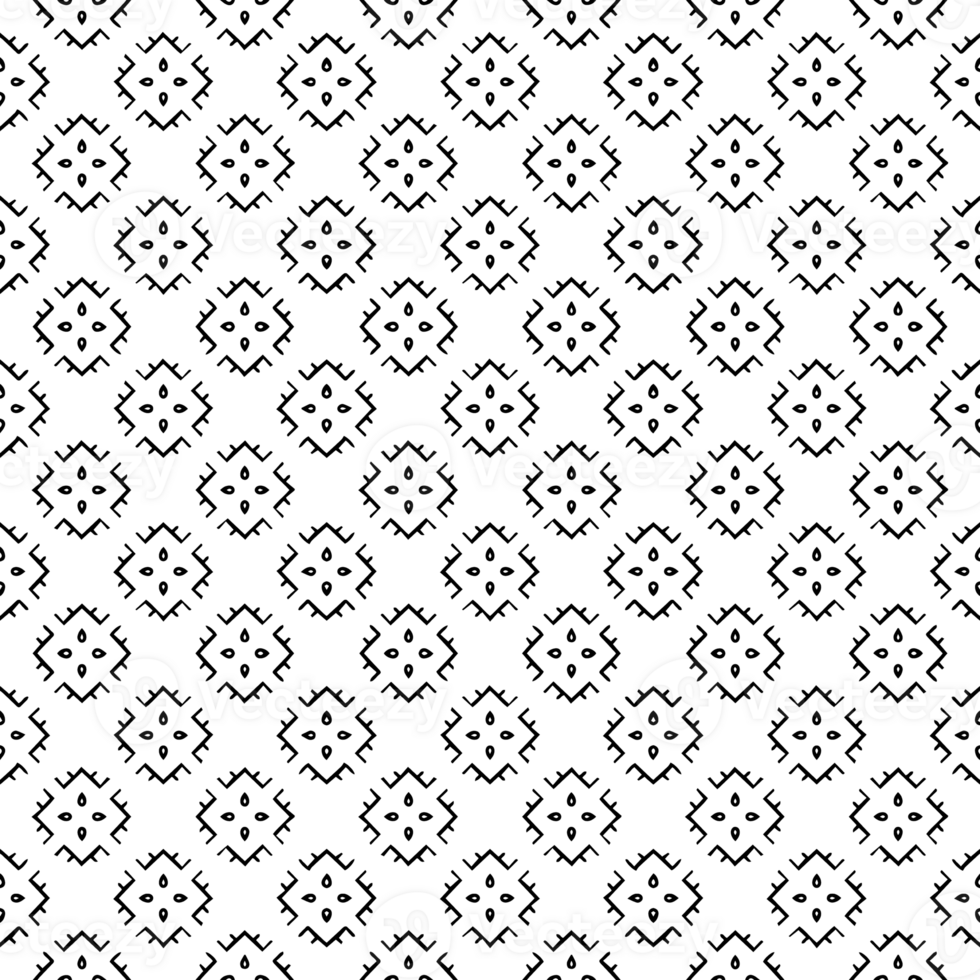 Black seamless abstract pattern. Overlay for background and backdrop. Ornamental design. PNG graphic illustration with transparent background.