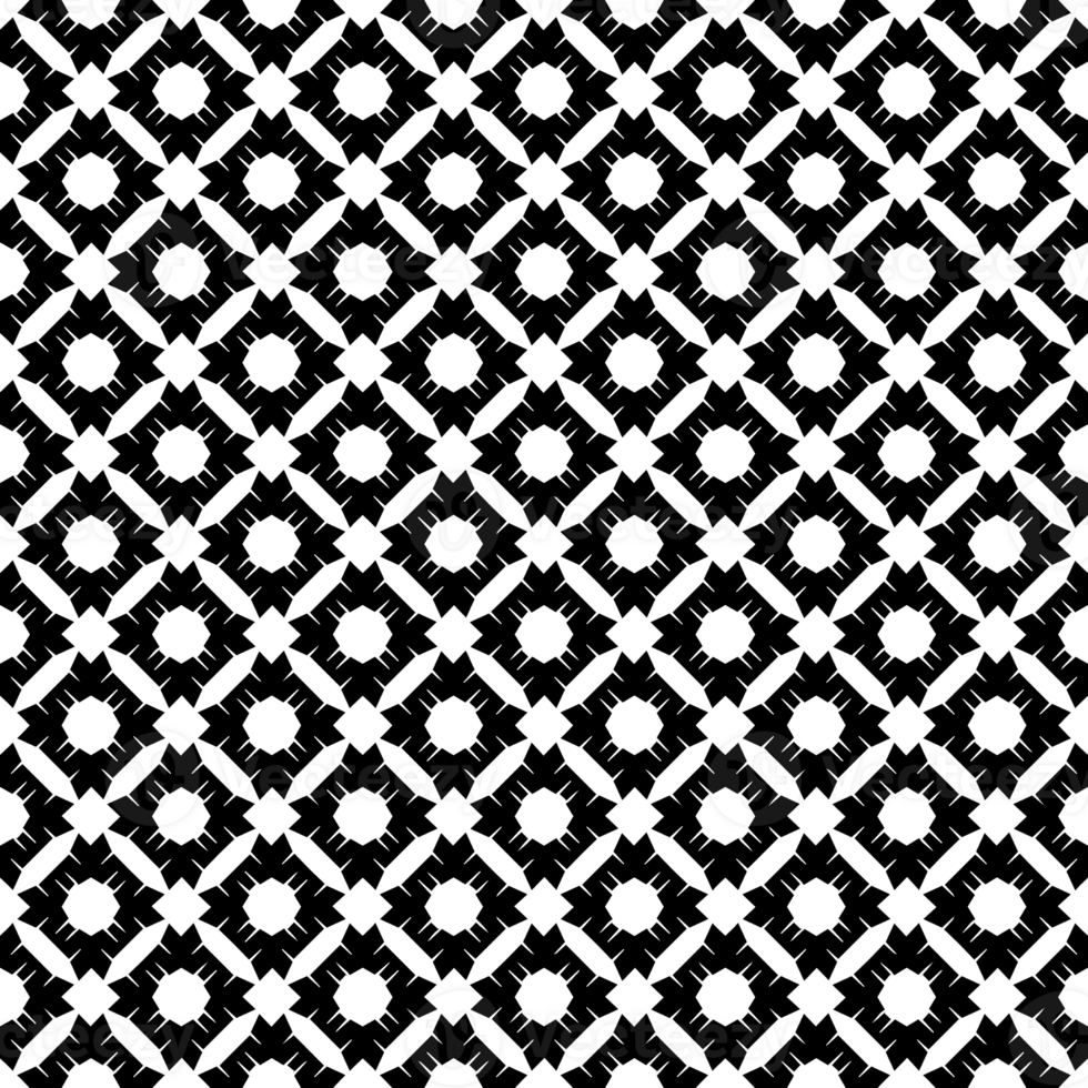 Black seamless abstract pattern. Overlay for background and backdrop. Ornamental design. PNG graphic illustration with transparent background.