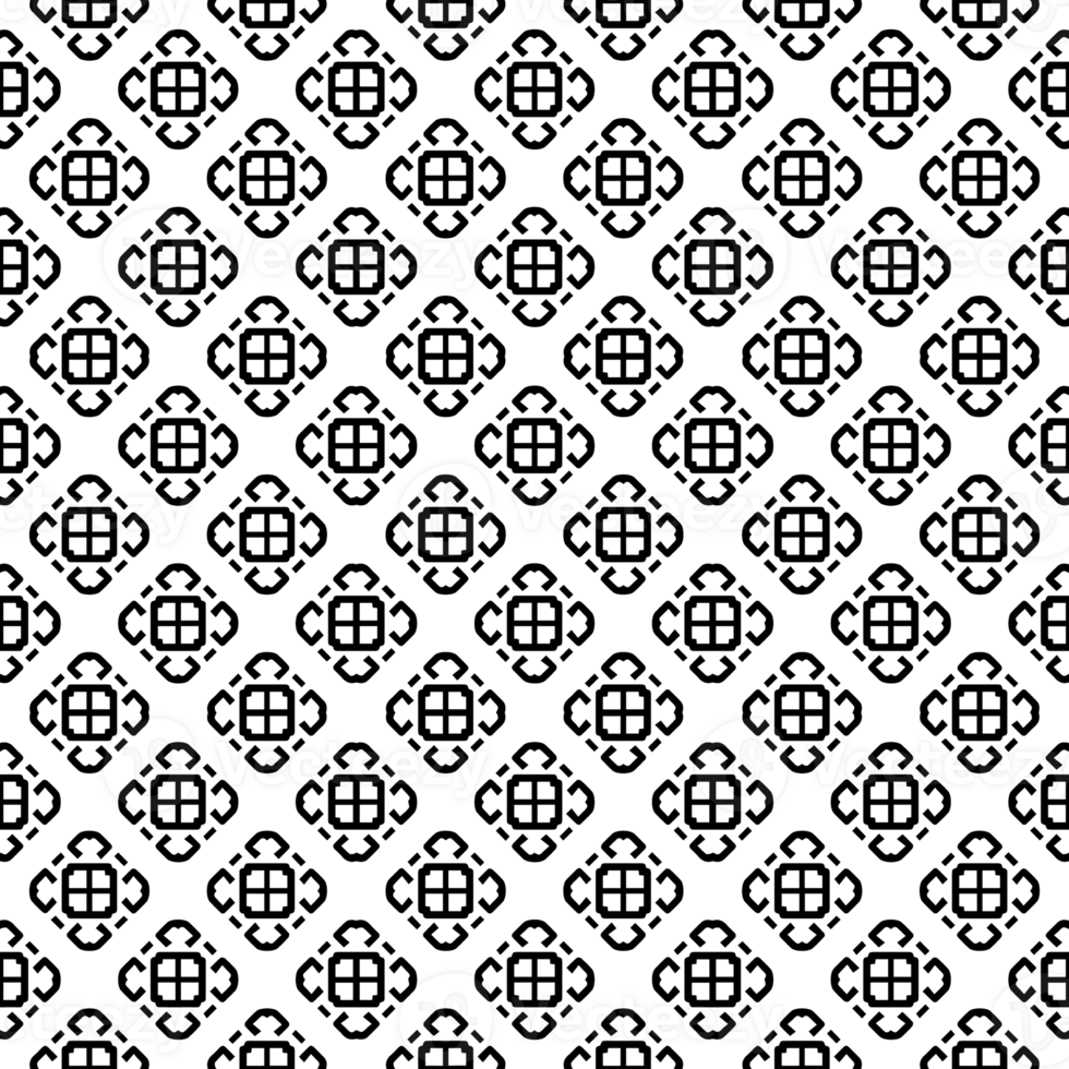 Black seamless abstract pattern. Overlay for background and backdrop. Ornamental design. PNG graphic illustration with transparent background.