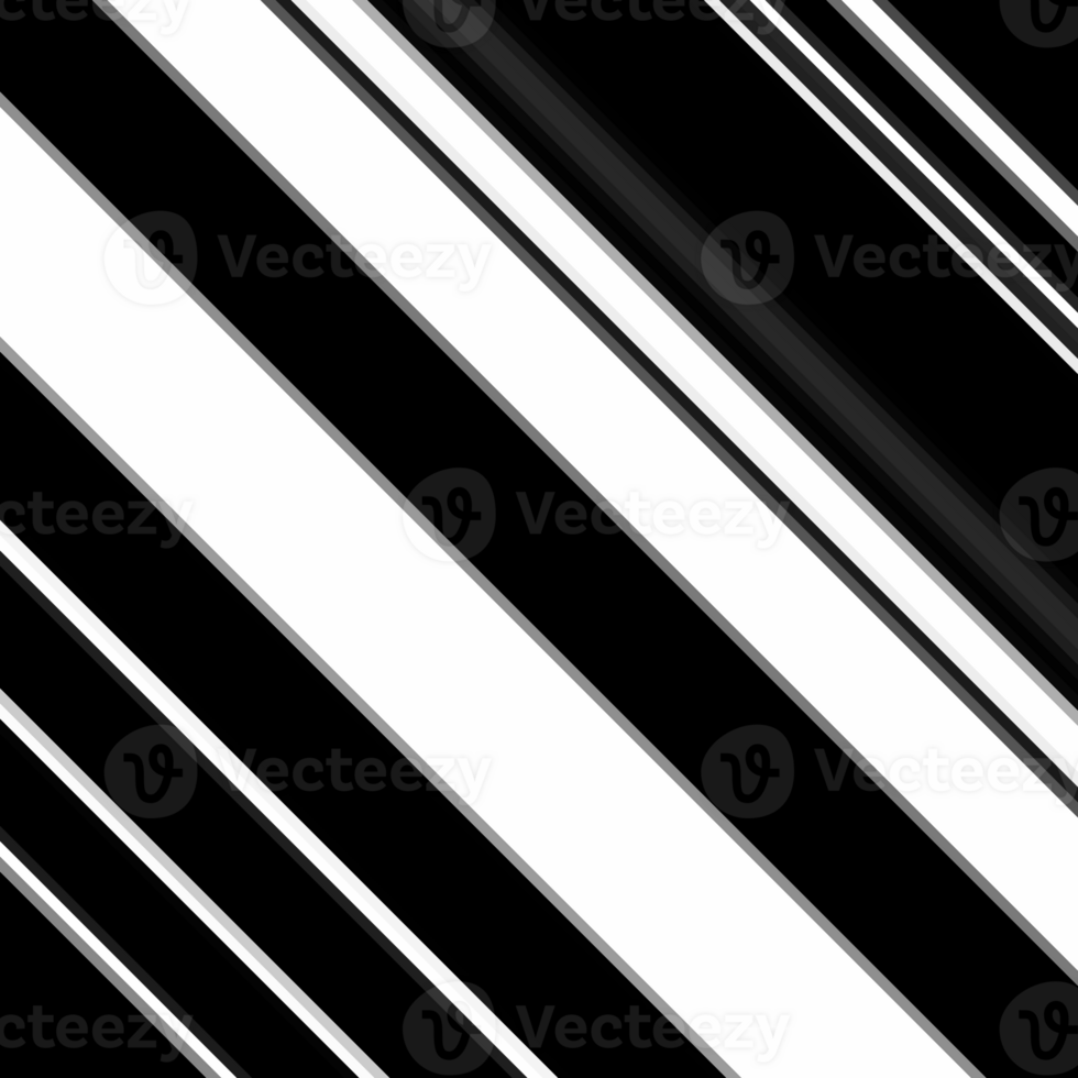 Black and white striped abstract background overlay. Motion effect. PNG graphic illustration with transparent background.