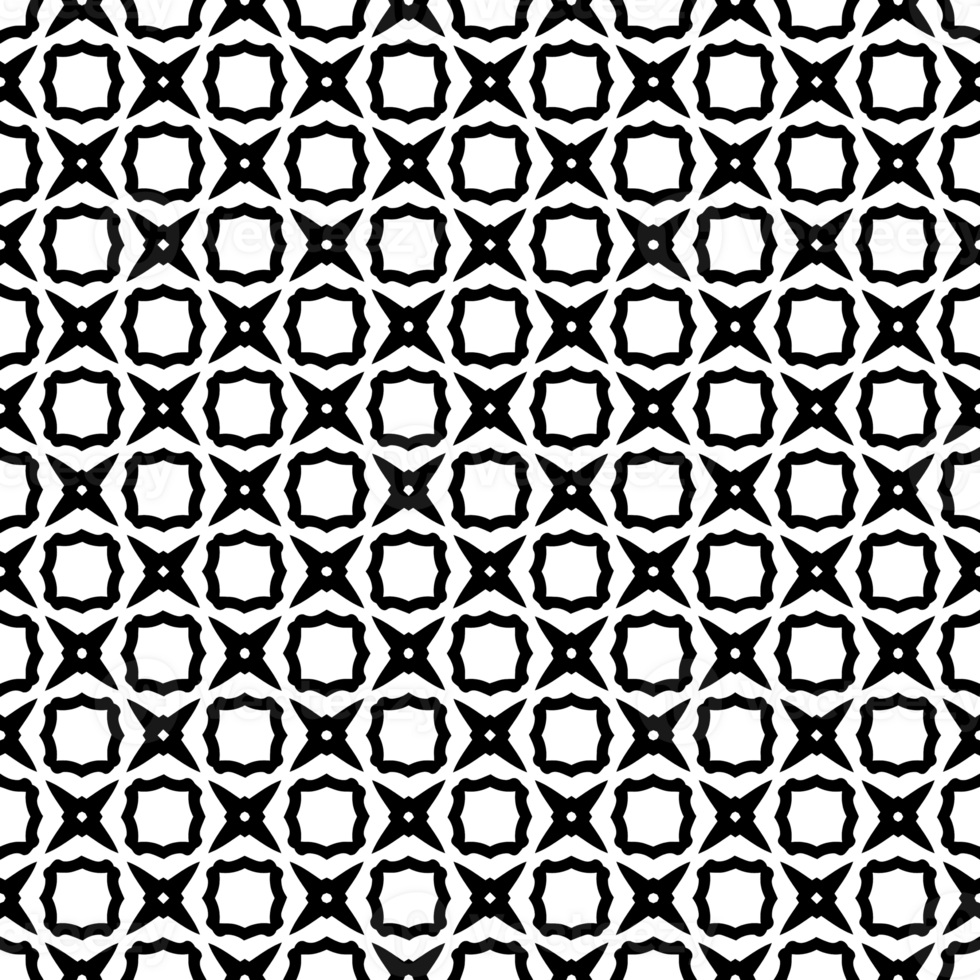 Black seamless abstract pattern. Overlay for background and backdrop. Ornamental design. PNG graphic illustration with transparent background.