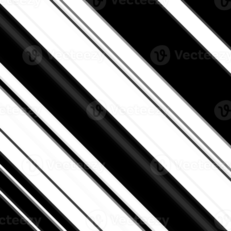 Black and white striped abstract background overlay. Motion effect. PNG graphic illustration with transparent background.
