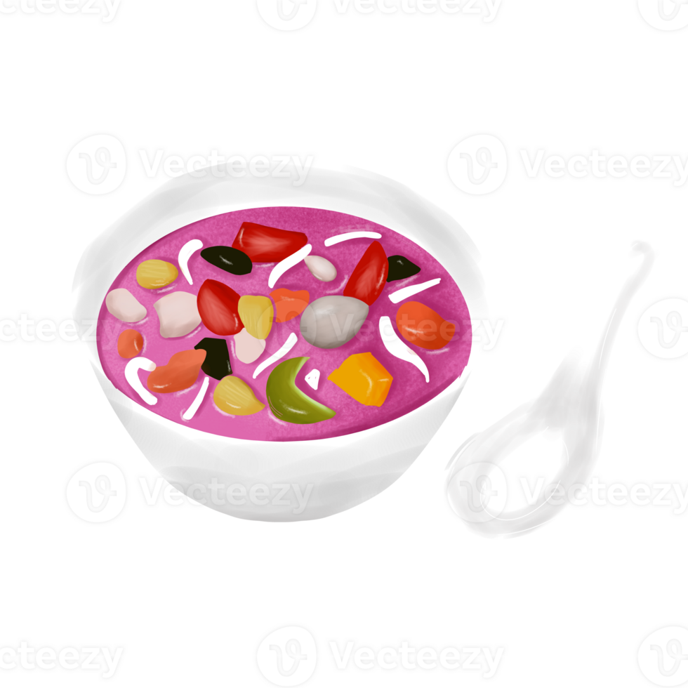 mixed fruit ice illustration png