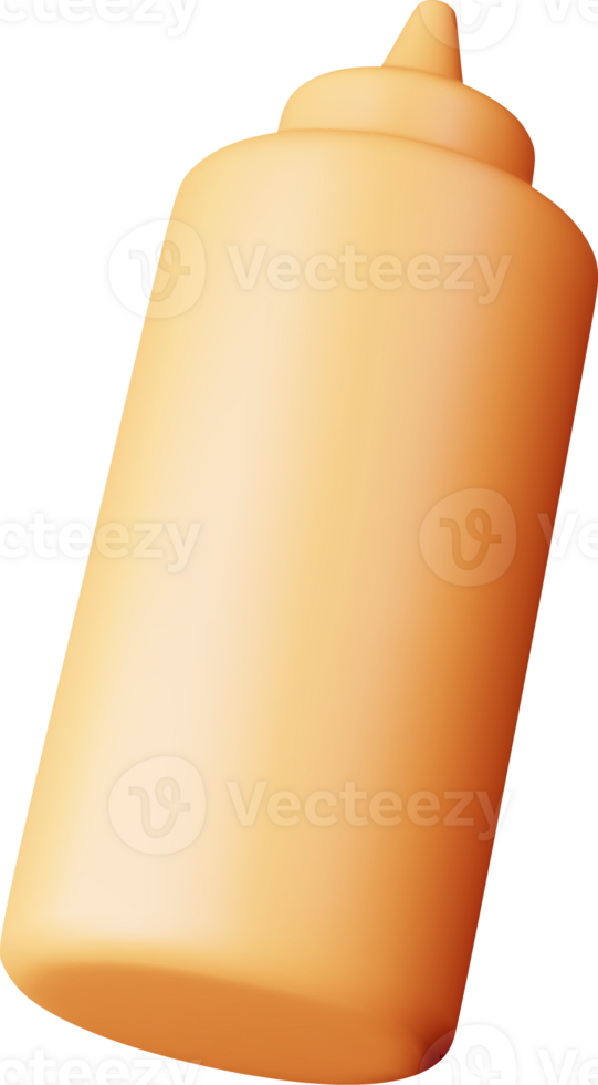3D Blank Plastic Bottle for Fast Food png