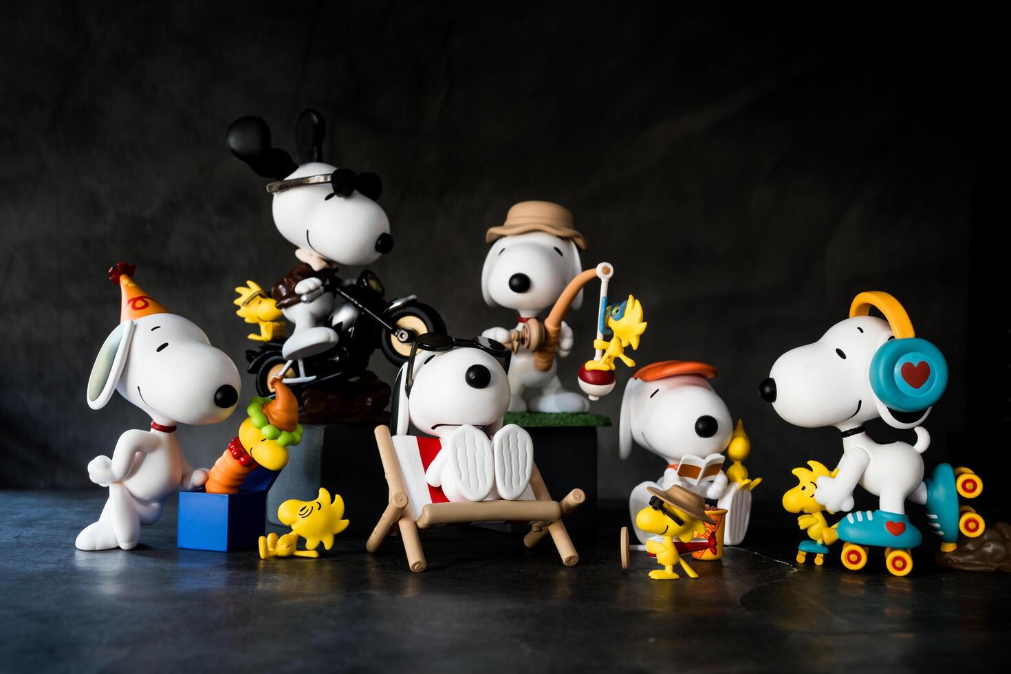 Bangkok, Thailand - January 31, 2024 Many very cute from Pop Mart Snoopy The Best Friends Series Figures toy. photo