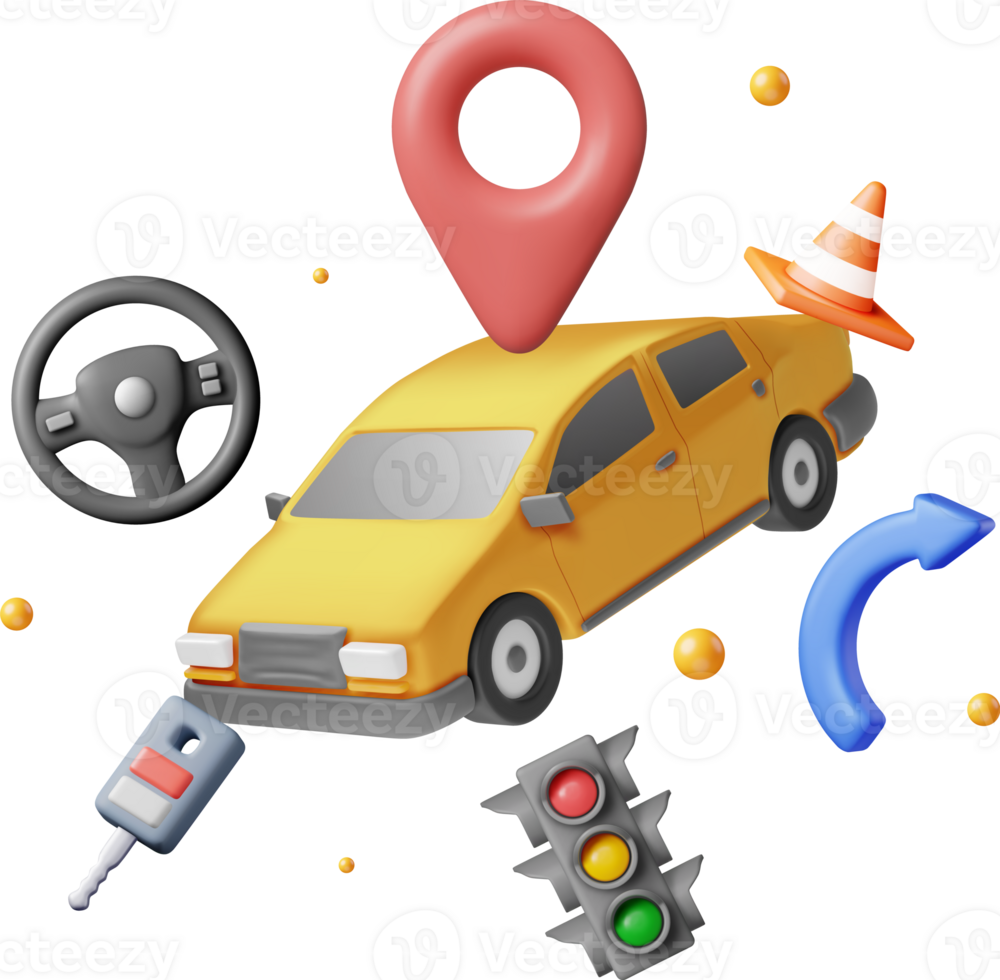 3D Concept of Driving School png