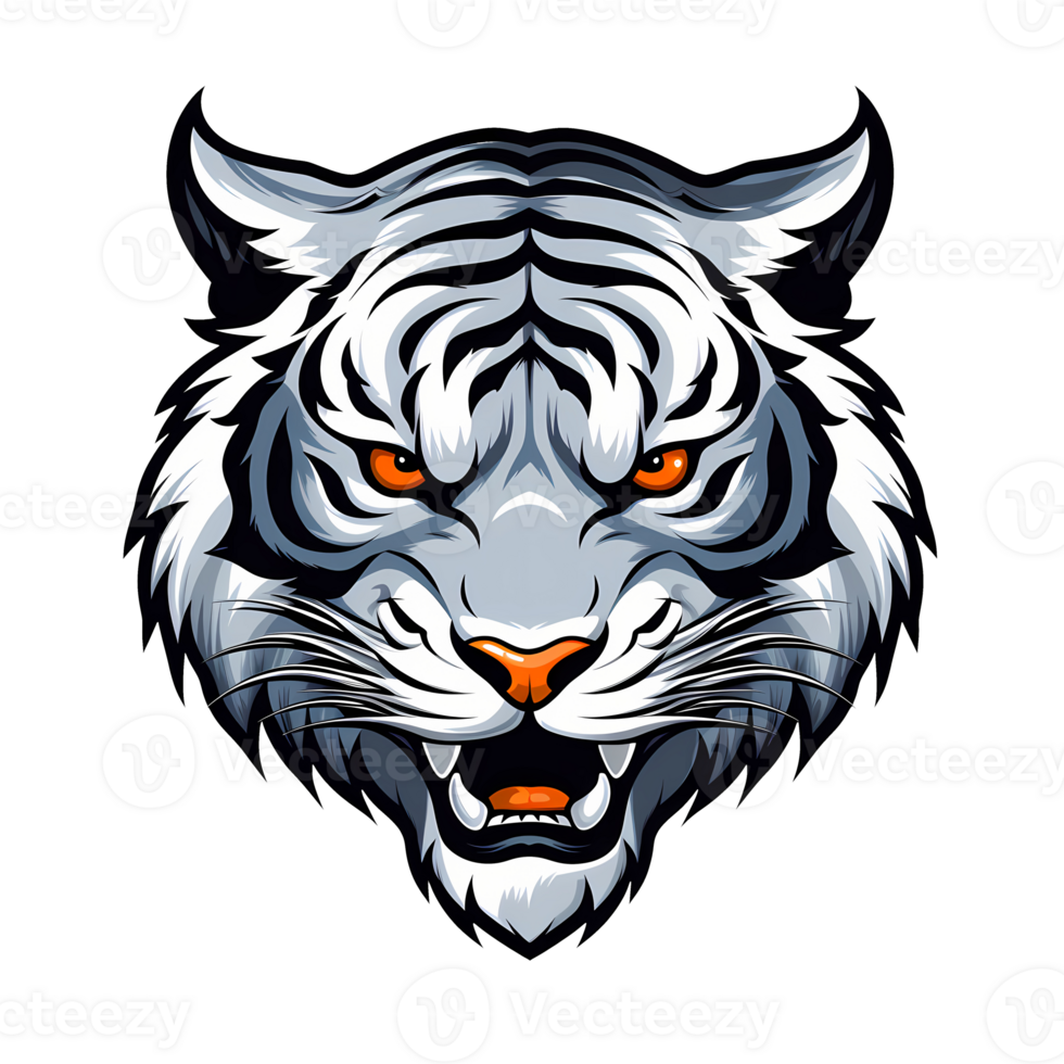 ai generiert Tiger Kunst Abbildungen zum Aufkleber, Logo, T-Shirt Design, Poster usw png