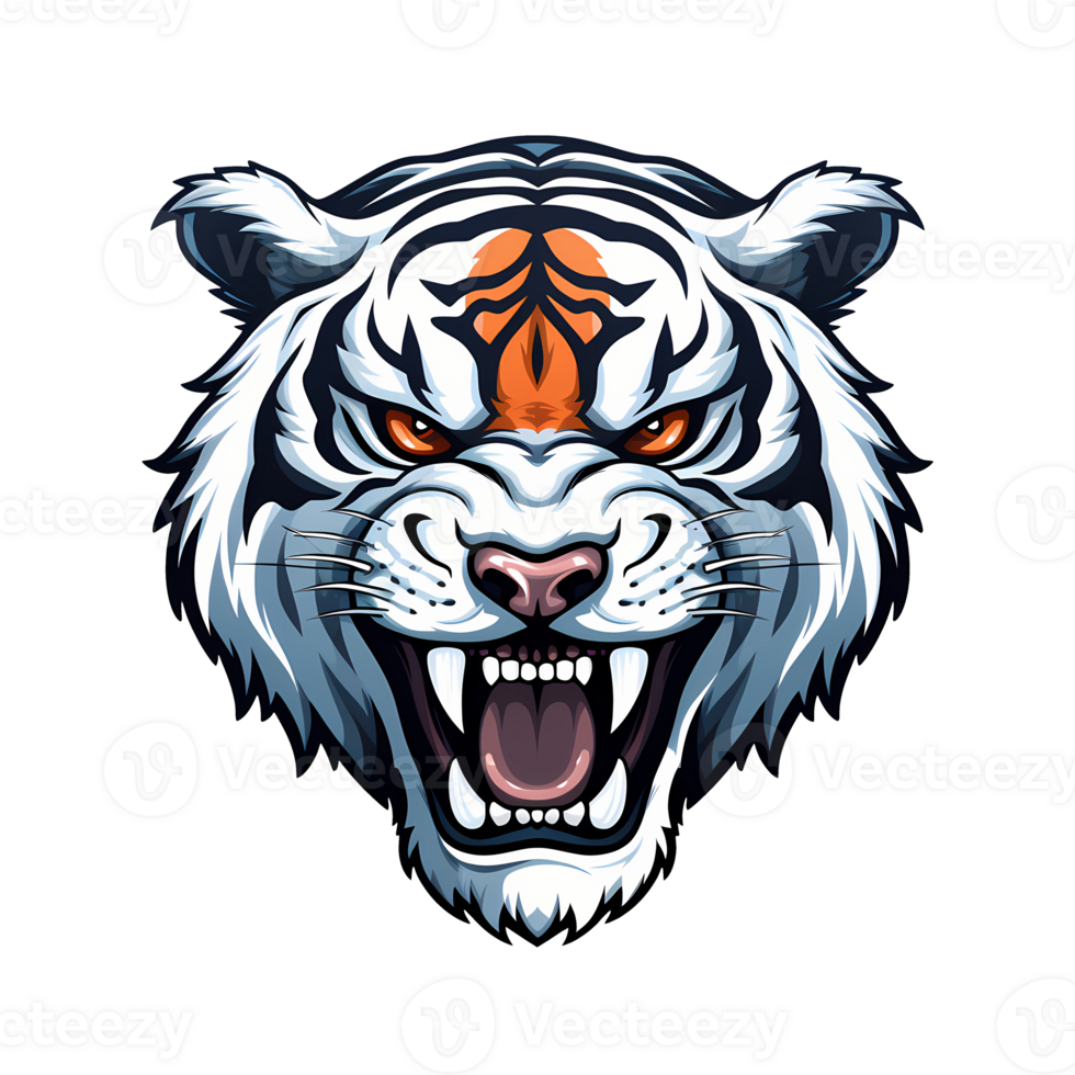 ai generiert Tiger Kunst Abbildungen zum Aufkleber, Logo, T-Shirt Design, Poster usw png