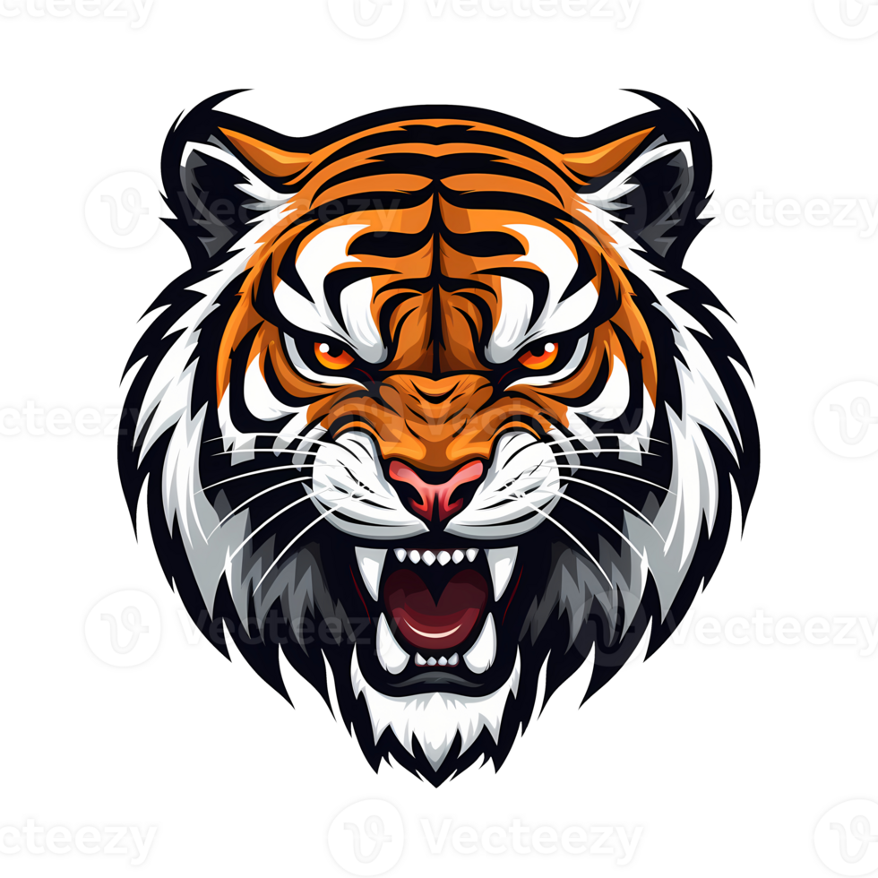 AI generated Tiger art illustrations for stickers, logo, tshirt design, poster etc png