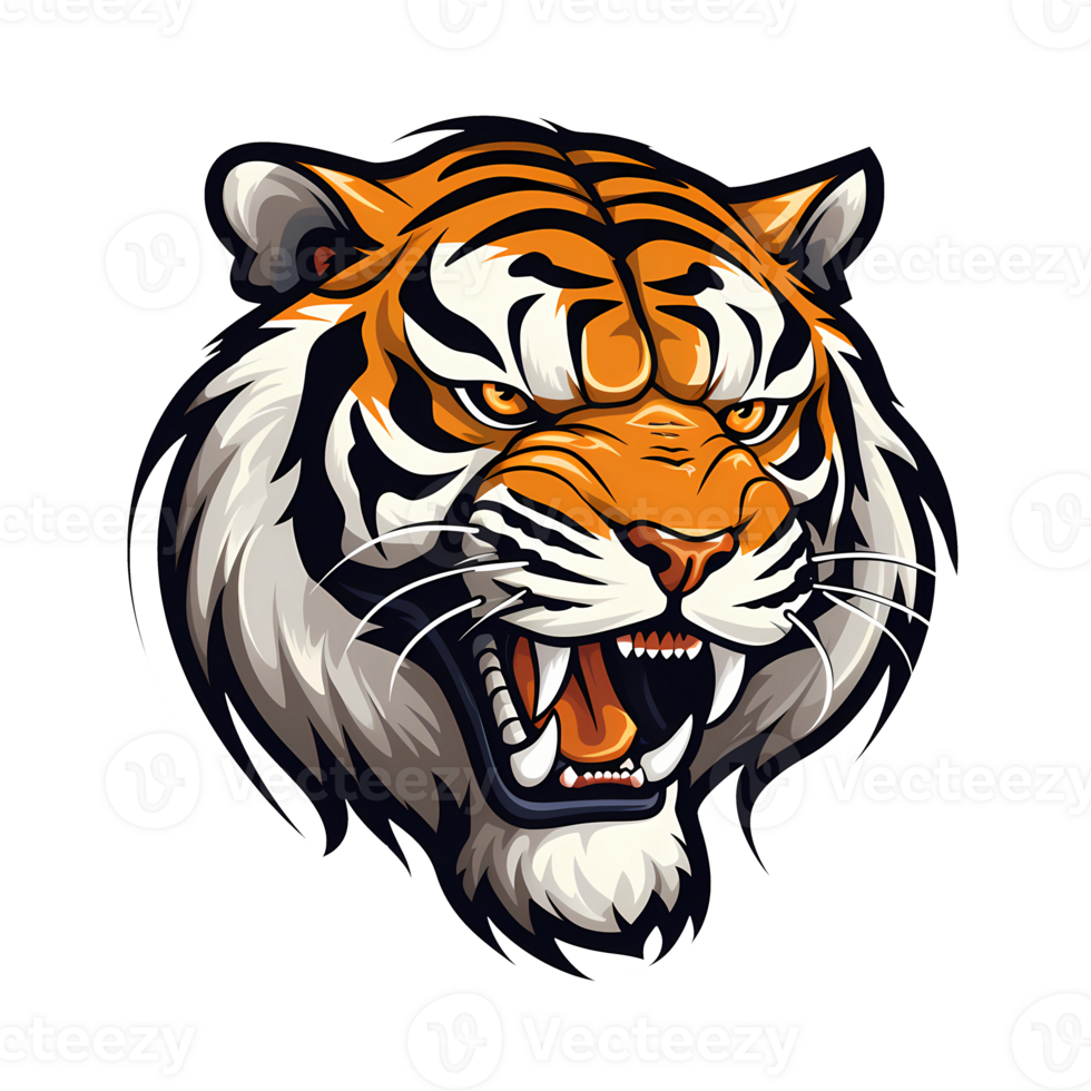 AI generated Tiger art illustrations for stickers, logo, tshirt design, poster etc png