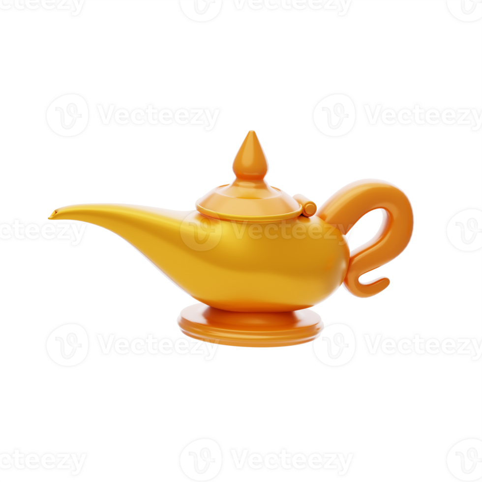 arabian kettle 3d icon. Ramadan Kareem Concept png