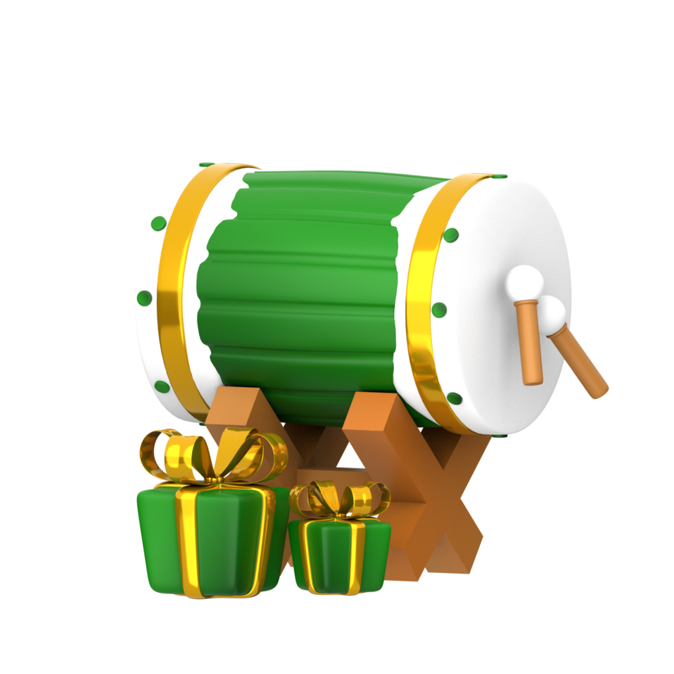Ramadan Drum 3D Illustration png
