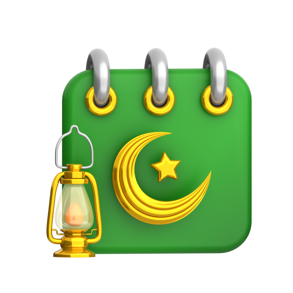 3D illusttration ramadhan calender png