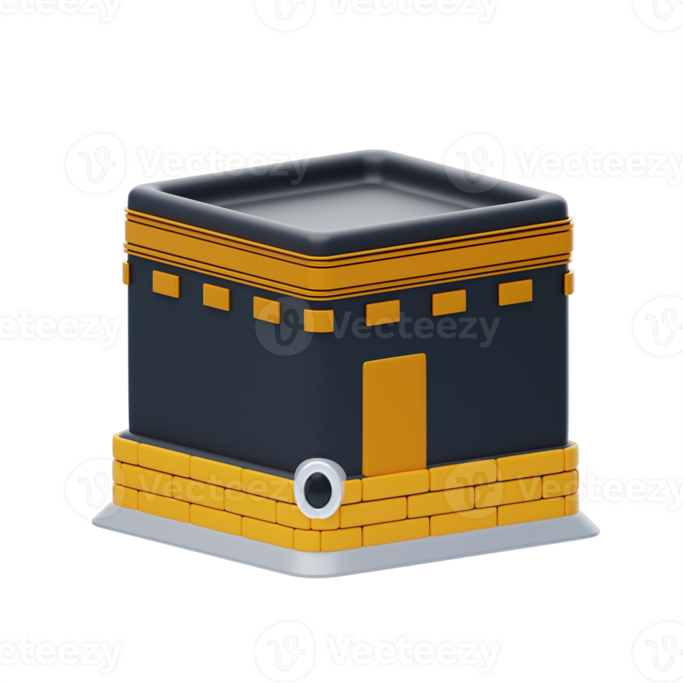 kabah 3d icon. Islamic Kabah 3D Icon. Ramadan Kareem Concept png