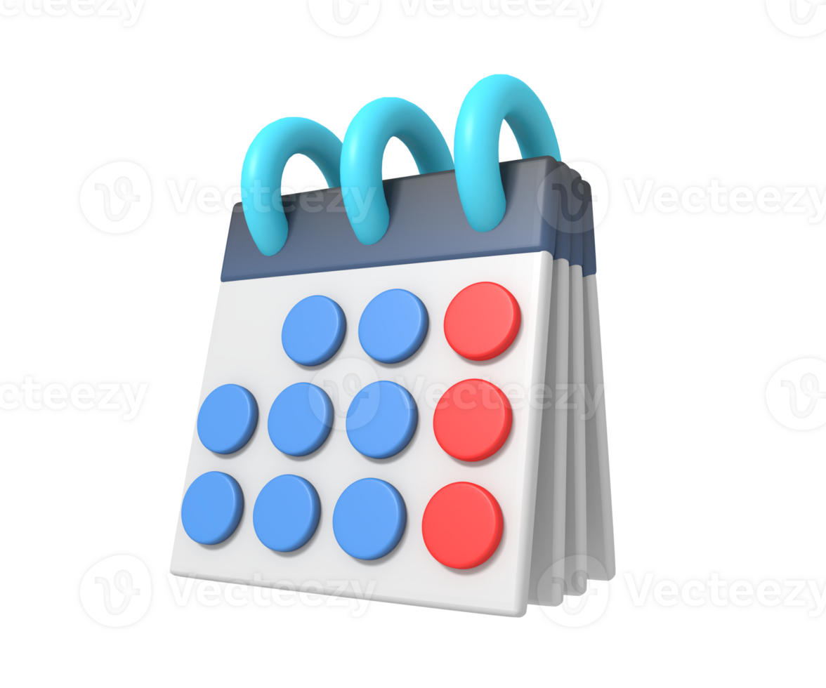Monthly calendar planning png