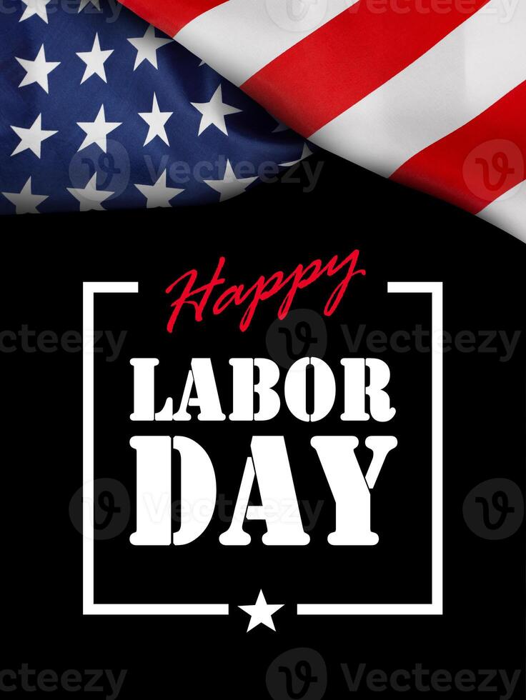 Happy Labor day banner, american patriotic background photo