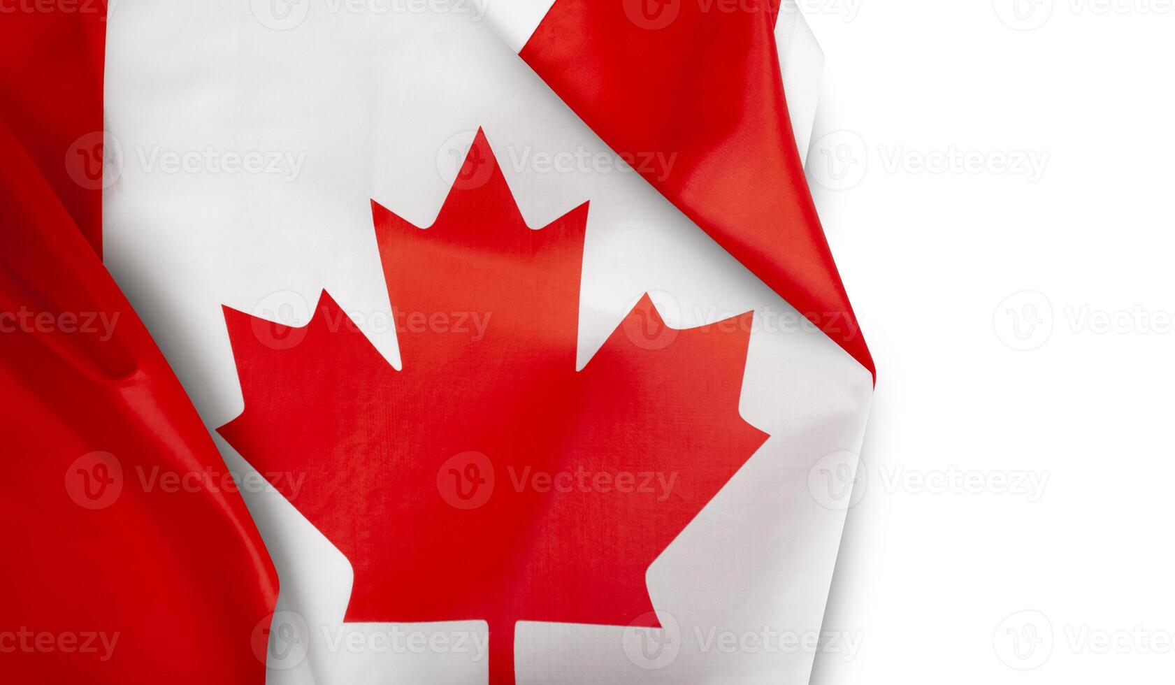 Waving Canada flag isolated on a white background photo