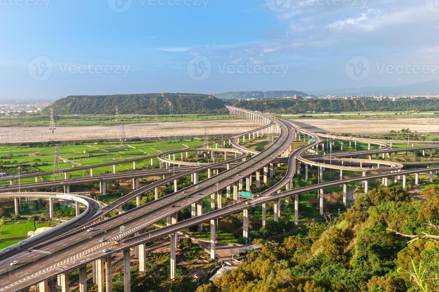 interchange system of highway in Taichung, taiwan photo