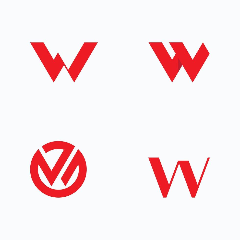Initial letter W logo Vector template