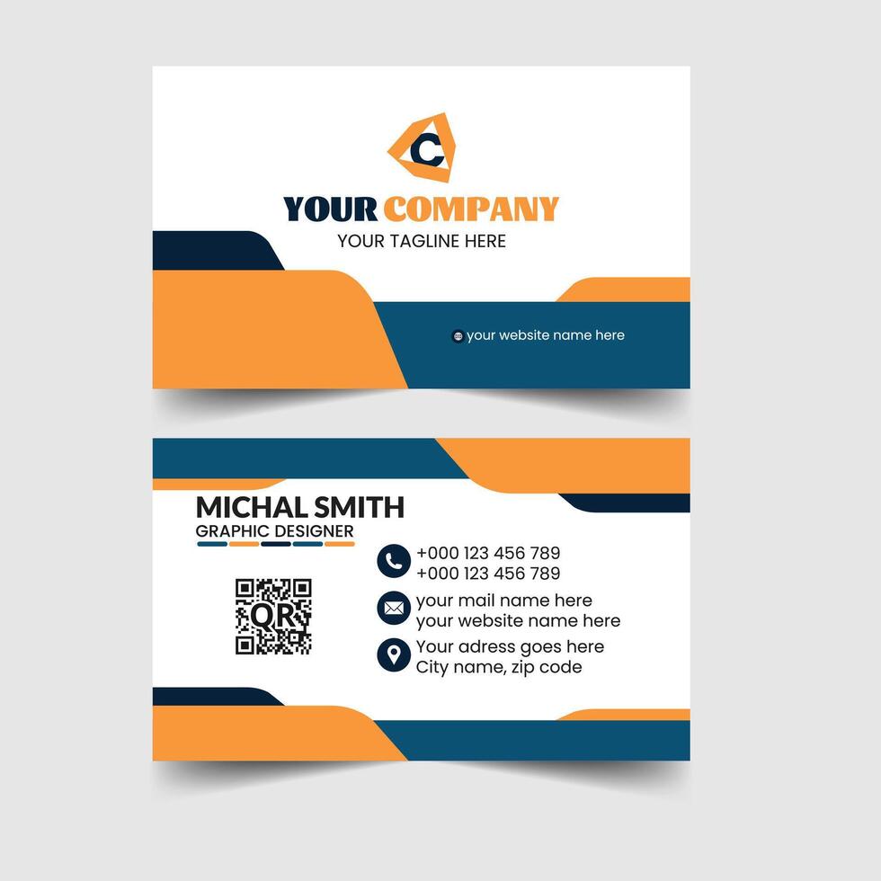 Minimalist Design Visiting Card Template, Business Card Template vector