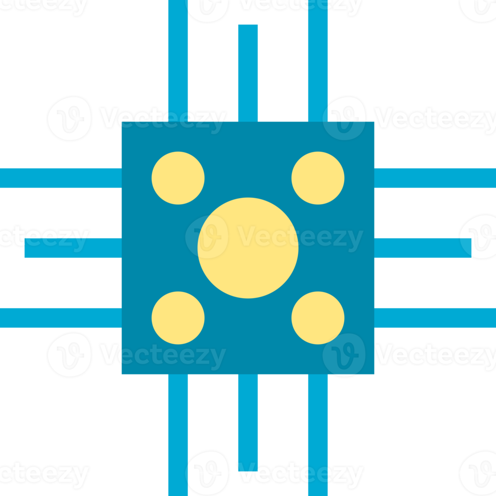 Blue chip cpu icon png