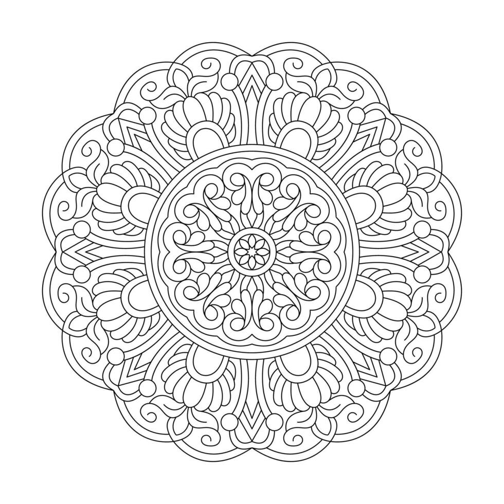 Wholenes Mandala for Coloring book page vector file