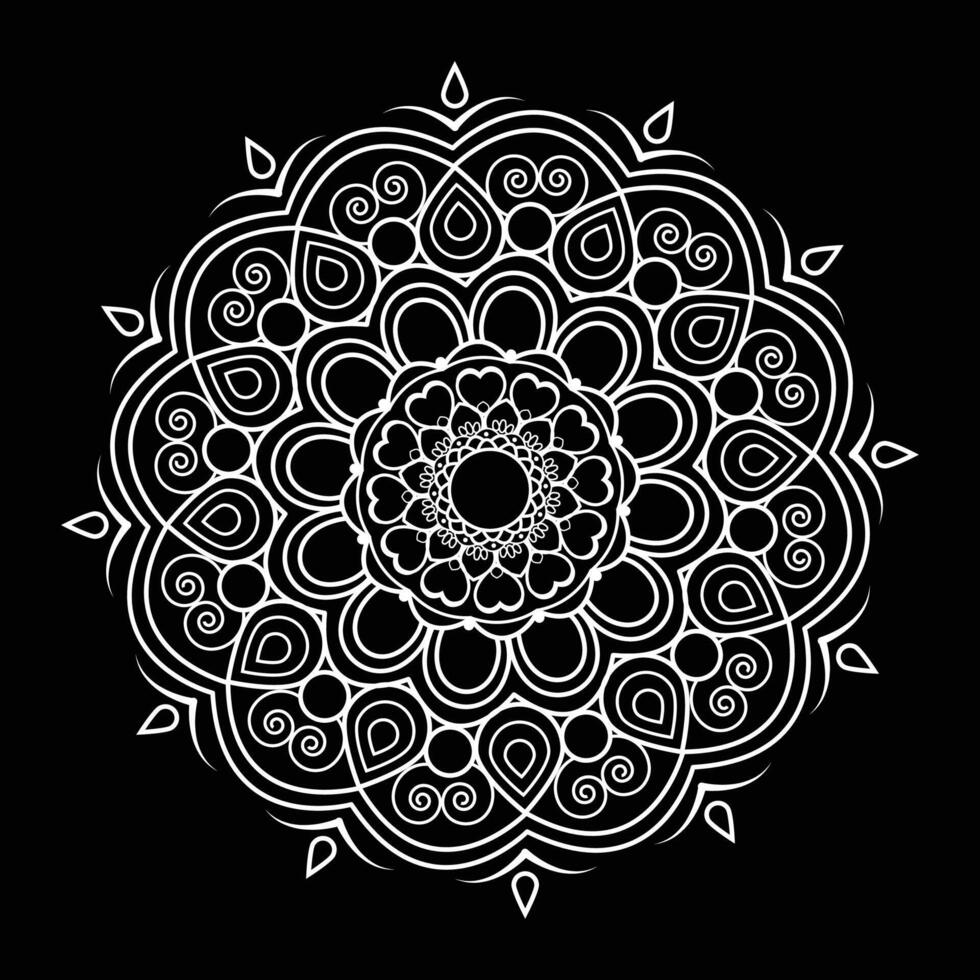 vector mandala diseño colorante libro