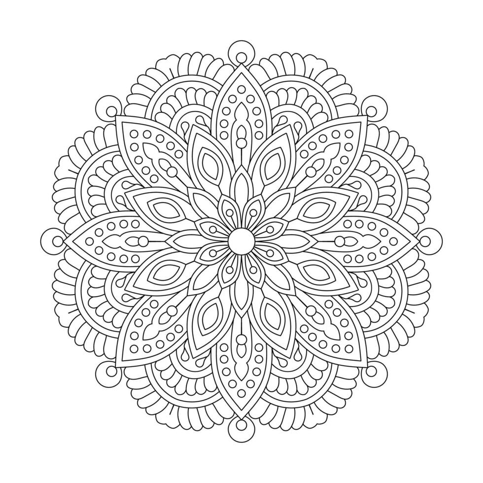 Best Design Mandala Coloring Book page vector file,