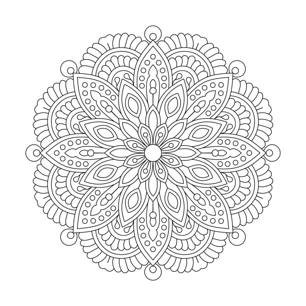 Best Design Mandala Coloring Book page vector file,