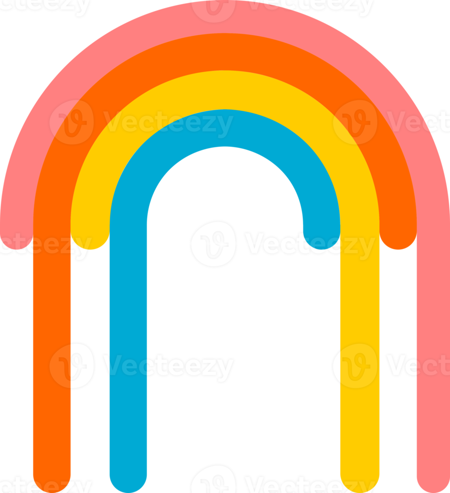 rainbow doodle boho icon png