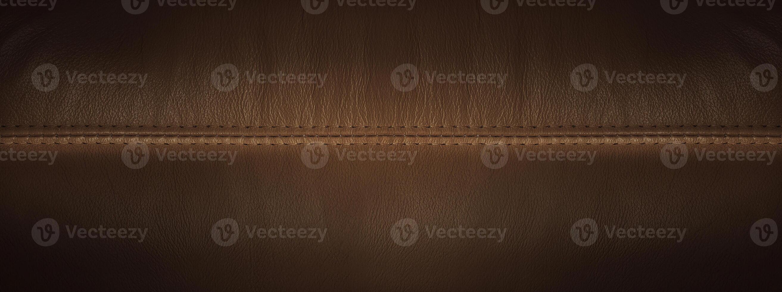 stitched leather background brown colors photo