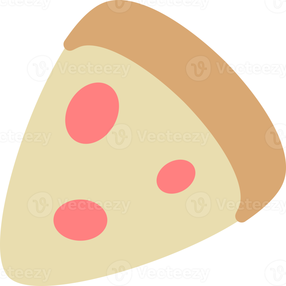 Pizza slice fast food icon doodle png