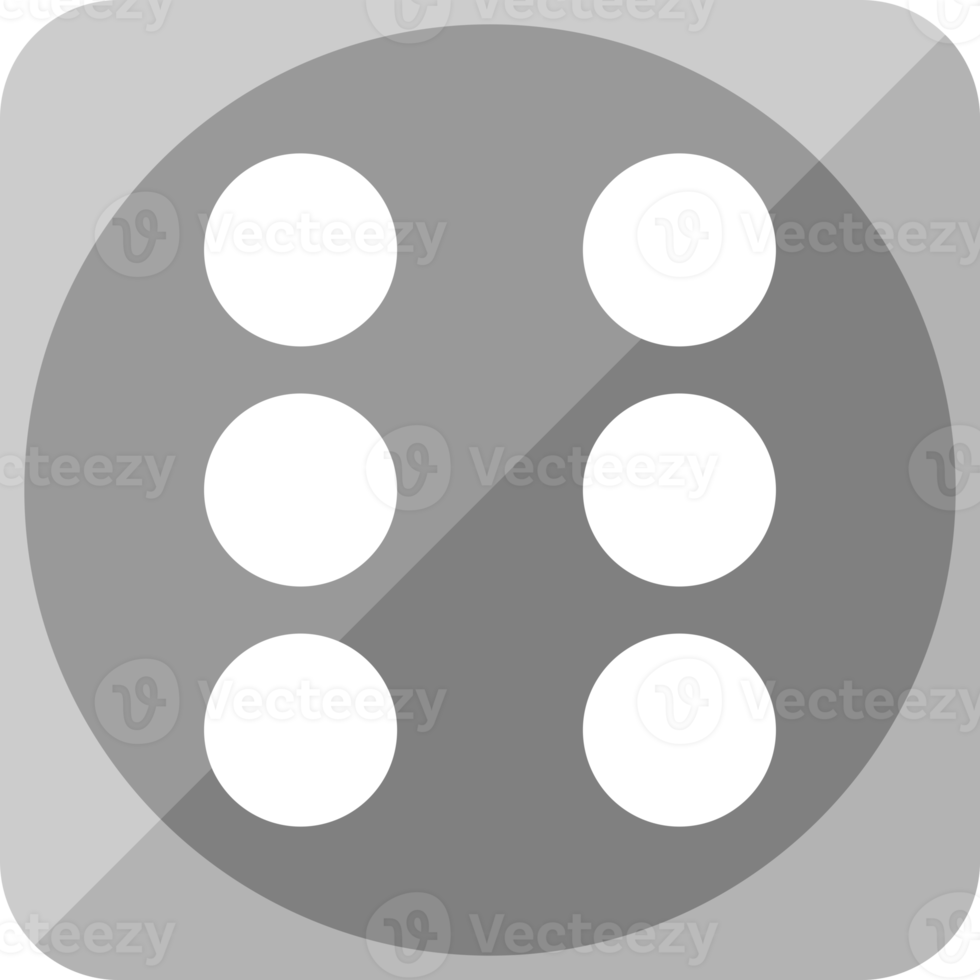 Face cube dot of game dice icon png