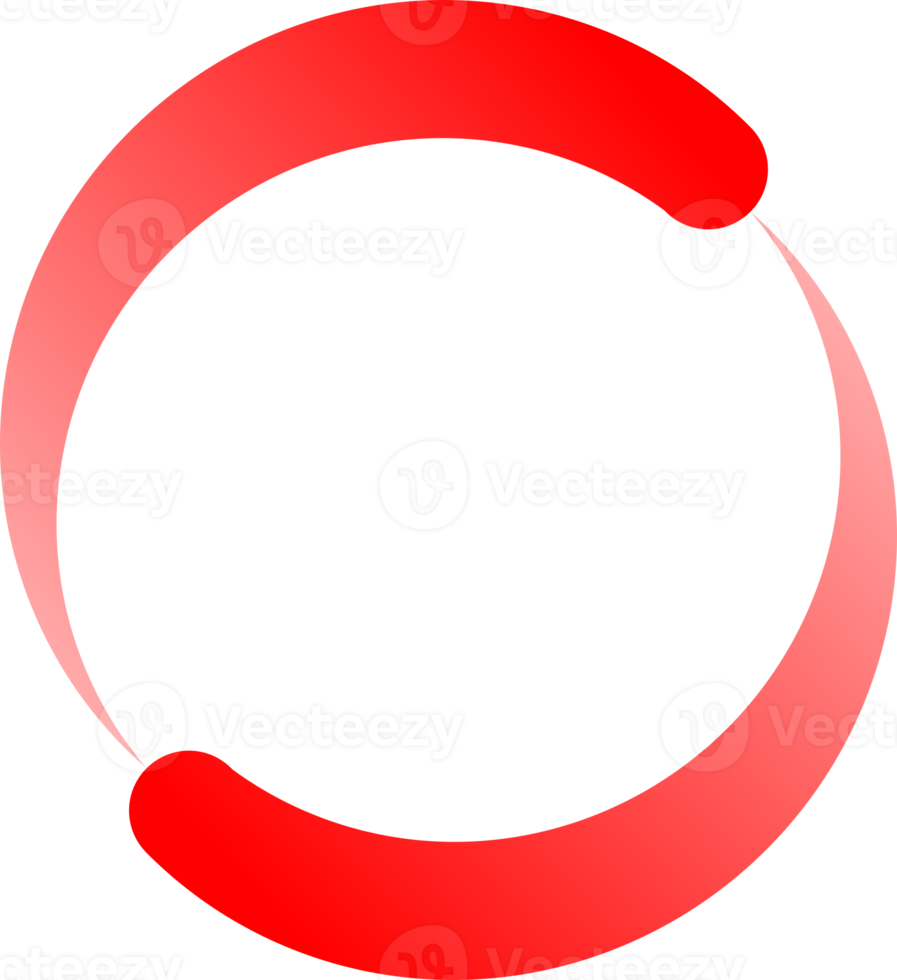 Red brush loading circle sign icon png